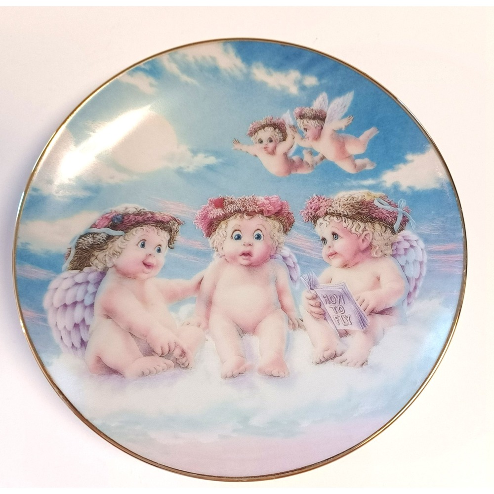 Vintage 1994 The Flying Lesson Dreamsicles Angel Cherub Hamilton Collector Plate